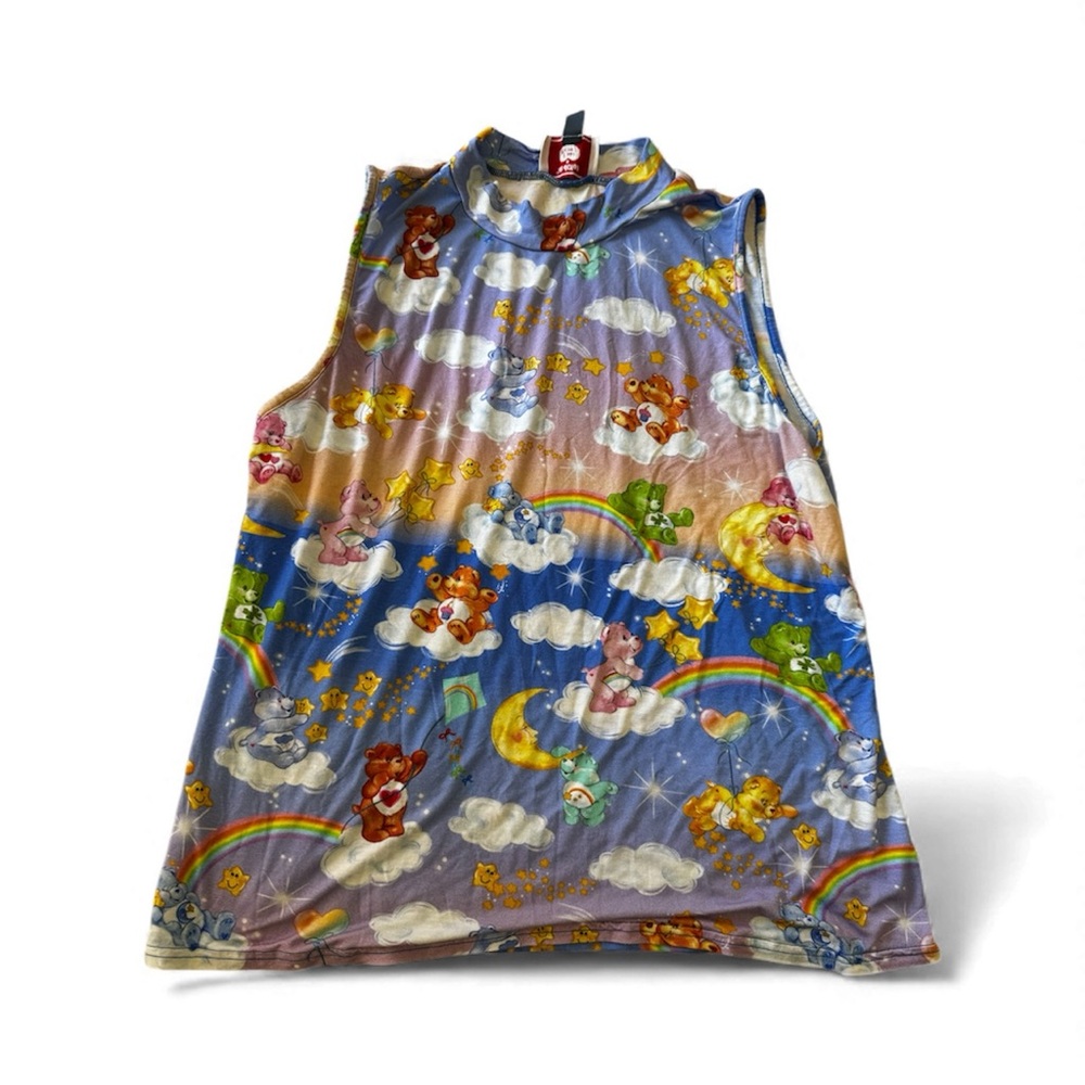 ModCloth x Care Bears Star Shower Power Mock Neck Top- Size XL